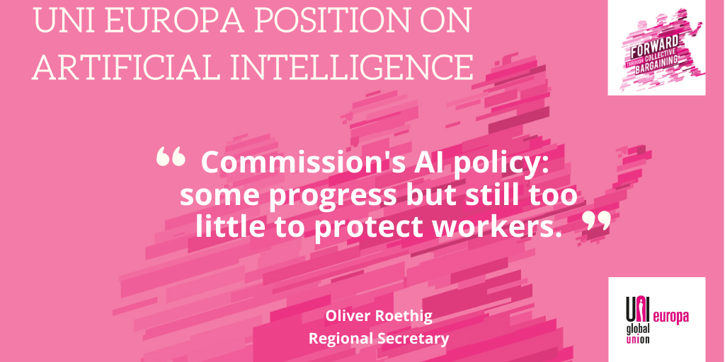 Commission’s AI policy: some progress but still too little to protect workers
