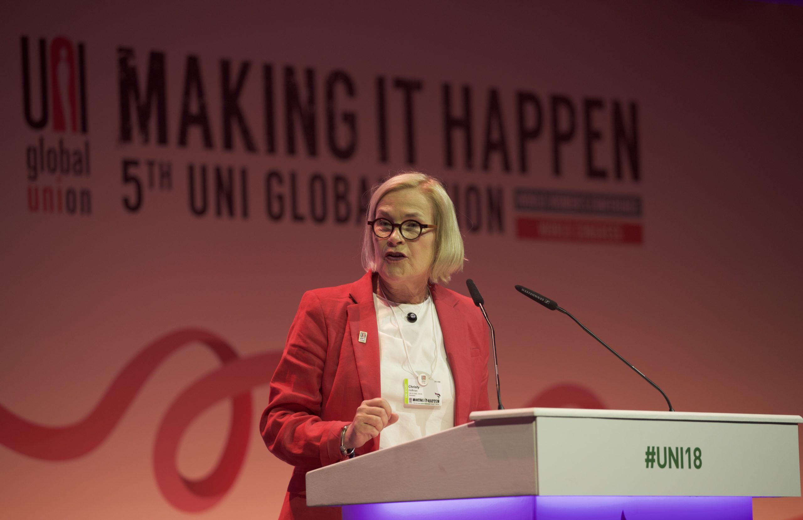 Christy Hoffman to World Women’s Conference – “We must take the opportunity to eliminate sexual harassment”