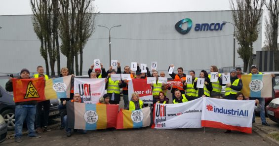 European trade unions hail successful organising action at Amcor in Poland