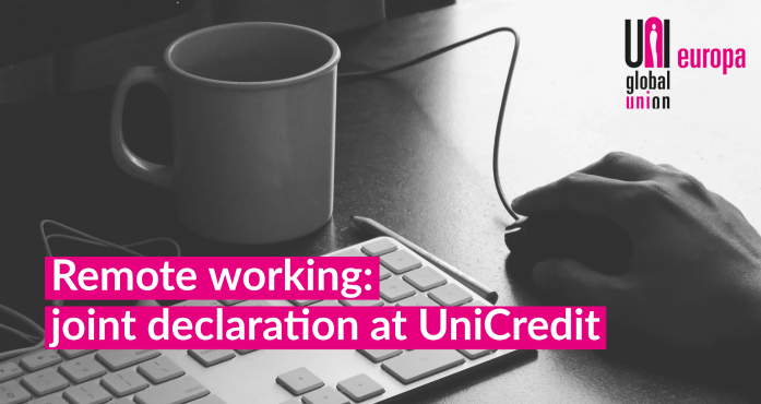 UniCredit European Works Council signs Joint Declaration on Remote Work
