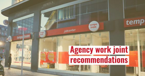 Sustaining an economic and social recovery: temporary agency work joint recommendations