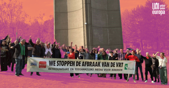 Strejk och solidaritet för en stark offentlig radio- och tv-verksamhet i Belgien