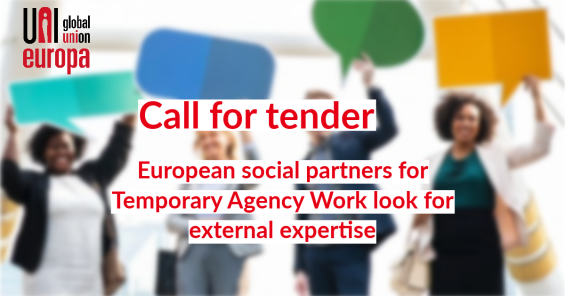 Call for Tender: European social partners for Temporary Agency Work look for external expertise