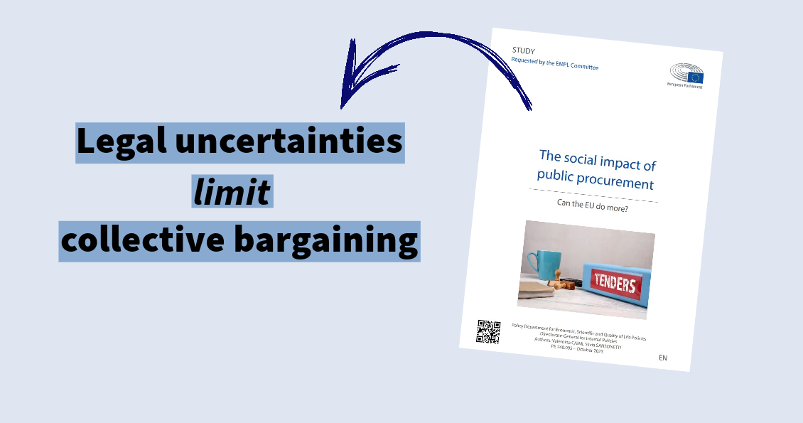 EU Parliament procurement study: “Exempt collective agreements as a general rule”
