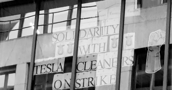 Cleaners join solidarity strike at Tesla in Sweden