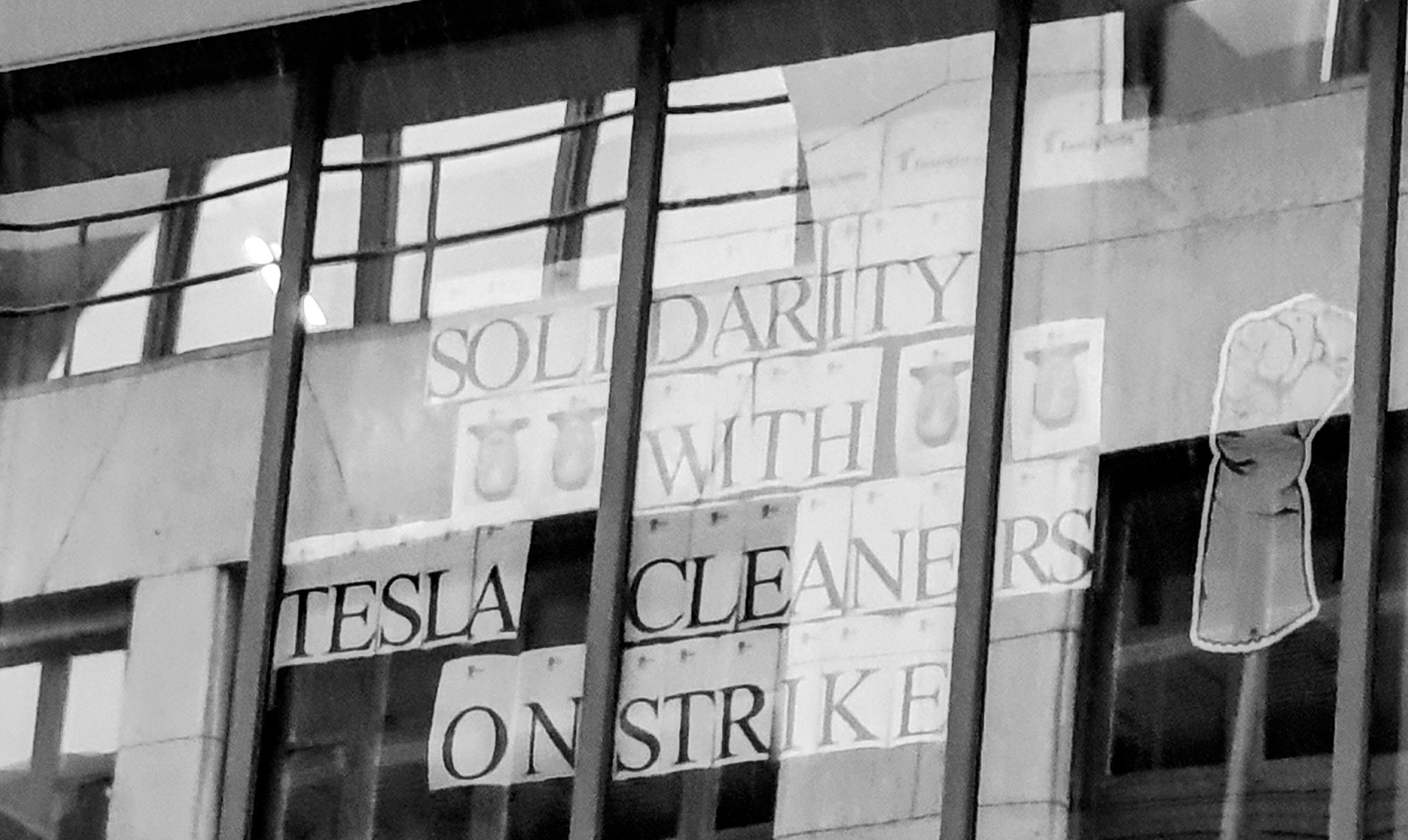 Cleaners join solidarity strike at Tesla in Sweden