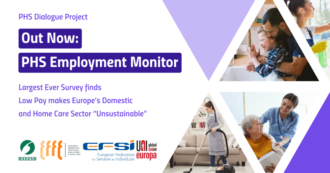 Largest-ever survey finds low pay makes Europe’s domestic and home care sector “unsustainable”