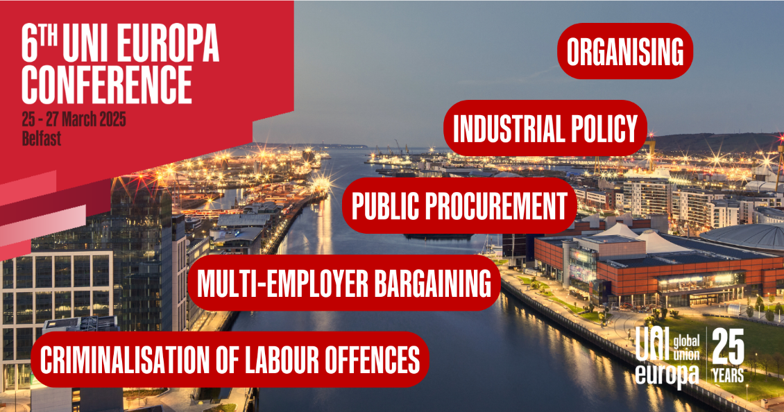 Five snapshot reports published ahead of UNI Europa Conference in Belfast