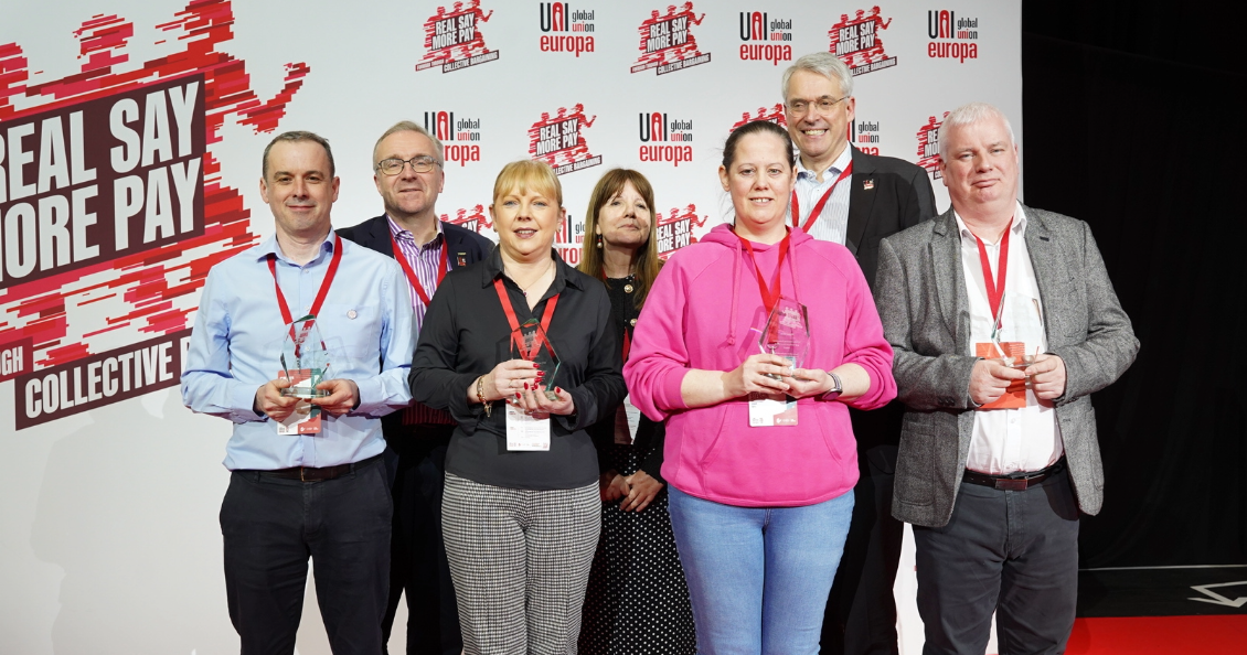 Irish unions win first-ever “Forward Through Collective Bargaining” Award for campaign on respect at work